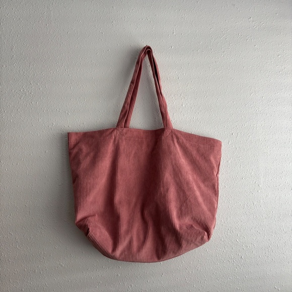 Sezane Pink Corduroy Tote Bag - Picture 5 of 5